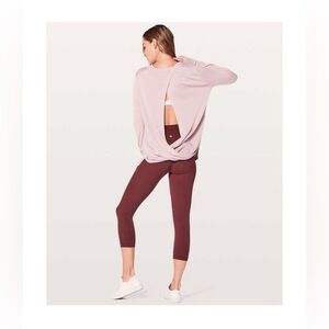 Lululemon Bring it Backbend Sweater in Porcelain Pink Made With Boolux - Size 6
